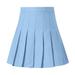 iOPQO Summer Dress Womens Dresses Skirts for Women Dresses for Women 2023 Skirt Women s Fashion High Waist Pleated Mini Skirt Slim Waist Casual Tennis Skirt Mini Dress Sky Blue Dress M