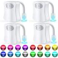 Hibibud RELAX 4PACK Toilet Night Lights Toilet Light with Motion Detection Sensor 16-Color Changing LED Toilet Bowl Light Automatic Motion Sensor Light for Bathroom Washroom Glow Bowl Night Light Fit