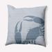 E by Design Crab Dip Nautical Indoor/Outdoor Throw Pillow