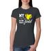 Wild Bobby My Heart Is On That Tennis Field Sports Women Slim Fit Junior Tee Dark Grey Medium