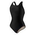 Adoretex Women s Polyester Conservative Lap Swimsuit with Built In Soft Bra in Black Size 12