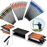 ALING 20inch Archery Crossbow Bolts Arrows Hunting Practicing Crossbow Arrows 12 Pcs Carbon Crossbow Arrows Accessories