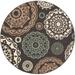 Mark&Day Outdoor Area Rugs 5ft Round Ethan Cottage Indoor/Outdoor Black Area Rug (5 3 Round)