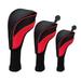 3x Mesh Golf Cover Long Neck Driver Headcover Woods Shaft Protector Red