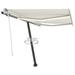 Manual Retractable Awning with LED 118.1 x98.4 Cream