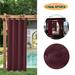 LiveGo Blackout Outdoor Patio Curtains - Weatherproof Sun Blocking UV and Fade Resistant Cabana Grommet Top Curtains for Gazebo Front Porch Pergola Yard 52*108 in 1 Panel Red wine