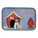 Dog House Collection Miniature Schanuzer Salt and Pepper Dish Drying Mat