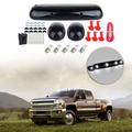 SCITOO Fit for 2002-2007 Chevy Silverado/GMC Sierra 1500 2500HD 3500 3x Smoke Cab Lights Covers Cab Roof Running Top Clearance Marker Assembly with 5x White LED Light Bulbs