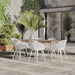 Amazonia Brighton 7-Piece Patio Rectangular Dining Table Set Eucalyptus Wood Ideal for Outdoors and Indoors