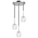 Woodbridge Lighting Jewel 3-Light Metal Cluster Pendant in Chrome