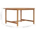 vidaXL Patio Table 59.1 x59.1 x29.5 Solid Teak Wood