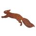 Kyoffiie Rusty Running Squirrel Decor Metal Squirrel Silhouette Creative Running Squirrel Statue Ornament Iron Art Tree Decor with Rusty Patina for Garden Sculpture Patio Yard