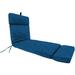 Jordan Manufacturing 72 x 22 Harlow Lapis Blue Solid Rectangular Outdoor Chaise Lounge Cushion with Ties and Hanger Loop