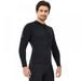 2mm Professional Men Wetsuit Split Top Thickened Warmth Deep Diving Snorkeling Surfing Suit Swimsuit Black US Size L