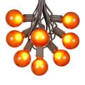 25 Foot G50 Outdoor Patio String Lights with 25 Orange Globe Bulbs â€“ Indoor Outdoor String Lights â€“ Market Bistro CafÃ© Hanging String Lights â€“ C9/E17 Base - Brown Wire