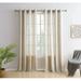 THD Harley Faux Linen Textured Semi Sheer Privacy Sun Light Filtering Transparent Window Grommet Short Thick Curtains Drapery Panels - Set of 2