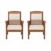 Alaterre Furniture Lyndon Eucalyptus Wood Outdoor Chair with Cushions - Set of 2 Natural