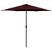 Anself Parasol with Aluminum Pole Folding Fabric Cover Umbrella for Patio Backyard Terrace Poolside Lawn Outdoor Furniture 106.3 x 96.9 Inches (Diameter x H)