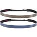 Hipsy Women s Adjustable No Slip Skinny Tech Sport Headband 2-Pack (Brown & Navy)