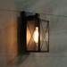 LNC 1-Light Black Lantern Outdoor Wall Sconce/Waterproof Exterior A19 Wall Mount Wall Light 5.5 L x 12 H x 5.5 W