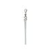 GMA Group 36 Inch White Metal Drapery Baton Curtain Wand Pull Rod with Durable Stainless Steel Swivel Snap Hook Grip and Ergonomic Handle - Pack Size 3