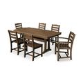 POLYWOOD 7 Piece La Casa Dining Set in Teak