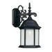 Capital Lighting-9833BK-Main Street - 16 1 Light Outdoor Wall Mount Black Finish with Seeded Glass