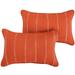 Humble and Haute Caldwell II Orange Dotted Stripes Indoor/ Outdoor 13 x 20-inch Corded Pillow Set 12 in x 18 in