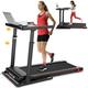 Treadmill with Desk 300lbs Capacity Treadmill with Incline & Bluetooth Speaker & App 7.5MPH Folding Portable Electric Treadmills Foldable Running Walking Jogging Machine for Home Office