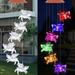 Solar Fly Pigs Wind Chimes Outdoor Waterproof Mobile Romantic LED Multi Color-Changing Solar Sensor Powered Pig Wind Chimes Lights for Home Yard Night Garden Party Valentines Gift