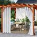 Outdoor Patio Curtains - Heavy Weighted Porch Waterproof Curtains Outside Shade for Farmhouse Cabin Pergola Cabana Corridor Terrace 1 Panel 52 x 84 inches Long White