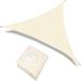 Triangle Sun Shade Sail 16 x16 x16 Beige UV Blocking Waterproof Top Canopy Cover for Patio and Garden Backyard Lawn