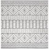 SAFAVIEH Cabana Allycia Ivory/Grey 2 2 X9 Runner Indoor/Outdoor Area Rug Ivory/Grey 6 7 x 6 7 Square