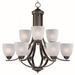 Maxim Lighting - Nine Light Chandelier - Axis-Nine Light 2-Tier Chandelier in