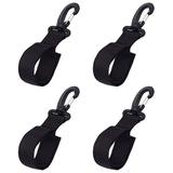 4pcs Kayak Paddle Hook Strap Kayak Paddle Holder Kayak Paddle Clip Boat Paddle Keeper Paddle Storage Holder Accessories for Kayak Boat Canoe (Black)