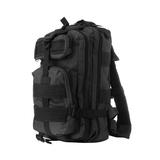 Hemoton Backpack Small Rucksacks Hiking Bag Outdoor Trekking Camping Pack Men Combat Travel Bag 20-35L (Black)
