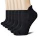 CS CELERSPORT 6 Pack Ankle Athletic Running Socks Low Cut Sports Socks for Men and Women Black (6 Pairs) Large