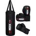 MRX Kids Boxing Set MMA Training Boxing Gloves for Kids 6 Oz Boys Girls sparring Mini Punching Bag Filled Kickboxing Muay Thai Youth Junior Set Black