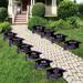 Big Dot of Happiness Purple Graduation Lawn Decorations - 10 Piece