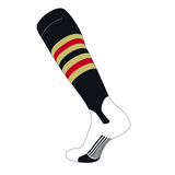 TCK Elite Baseball Knee High Stirrup Socks (I 5in) Black Vegas Gold Red (M)