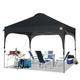 ABCCANOPY 8 x 8 Black Outdoor Pop up Canopy Tent Camping Sun Shelter-Series