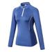 Women s Quarter-Zip Lightweight Pullover Women s Quick Dry Fit Athletic Compression Long Sleeve Activewear Tops Exercise Sports T-Shirt For Running Yoga