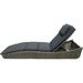 Outdoor Foldable Chaise Pool Lounge Chair Folding Wicker Rattan Sun Bed Patio Couch Reclining Lounger Adjustable Padded Backrest Pillow Grey