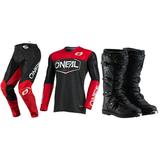 Oneal Mayhem-Lite Hexx Black/Red Jersey Pant Boots Combo