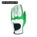 1pc Golf Glove Men Anti-slip Golf Glove Microfiber Elastic Sport Mitten Left White Green ML