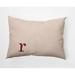Simply Daisy 14 x 20 Modern Monogram Indoor/Outdoor Polyester Throw Pillow Maple Red