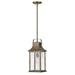 1 Light Medium Outdoor Hanging Lantern in Traditional Style 8.5 inches Wide By 19.75 inches High-Burnished Bronze Finish Bailey Street Home