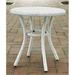 Palm Harbor Outdoor Wicker Round Side Table White