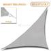 Sunshades Depot 10 x 17 x 19.7 Sun Shade Sail Right Triangle Permeable Canopy Light Gray Custom Size Available Commercial Standard
