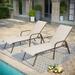 Pellebant 2/4PCS Outdoor Adjustable Patio Chaise Lounge Chairs Beige 2-Piece